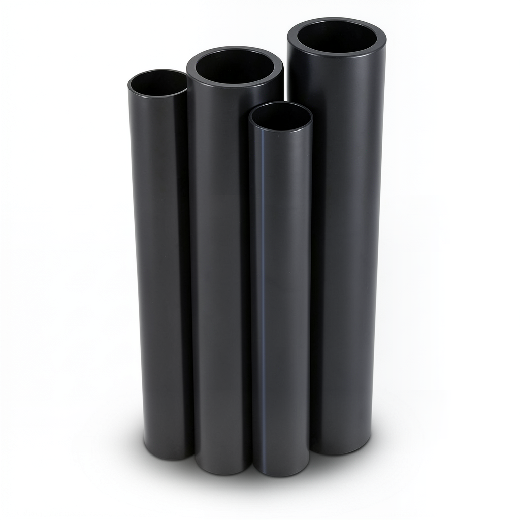 مواسير HDPE PE 80 ضغط 16 بار قطر 500 مم سمك 55.8 مم أسود