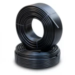 أنابيب HDPE ضغط 9.1 كجم قوة / سم² مقاس ½ إنش سمك 2.7 مم لون أسود