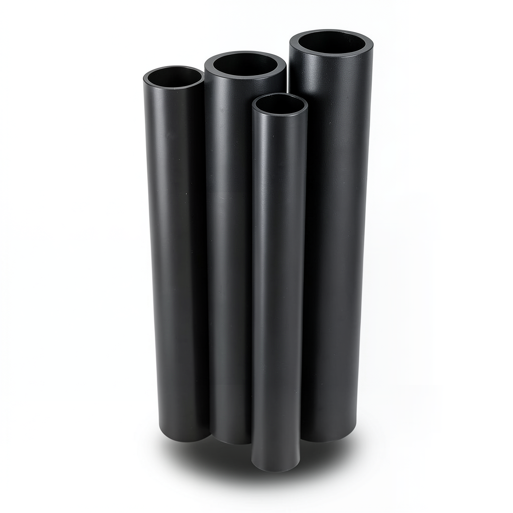 مواسير HDPE PE 100 ضغط 20 بار قطر خارجي 500 مم سمك 55.8 مم لون أسود