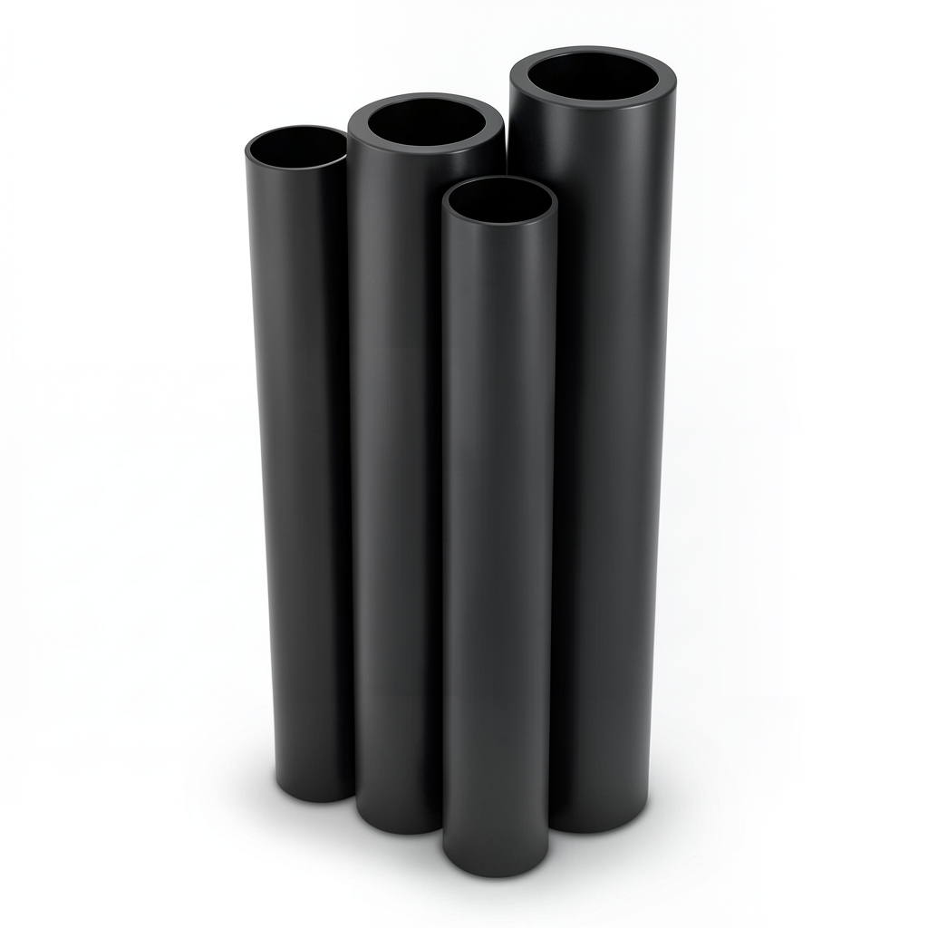 مواسير HDPE PE 100 ضغط 20 بار قطر خارجي 560 مم سمك 62.5 مم لون أسود