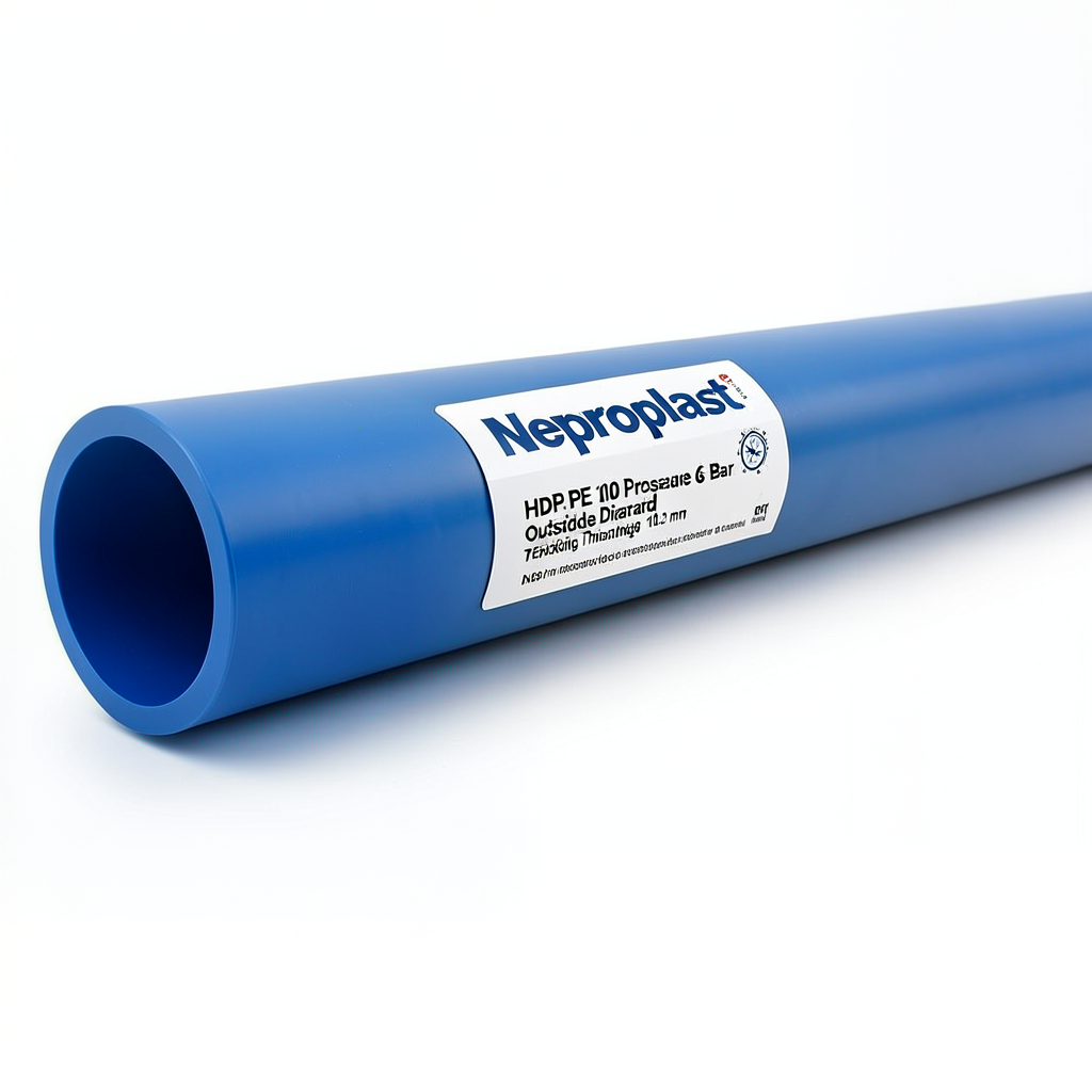 Neproplast HDPE Pipes PE 100 Pressure 6 Bar Outside Diameter 280 mm Thickness 10.2 mm Blue | NEPROPLAST