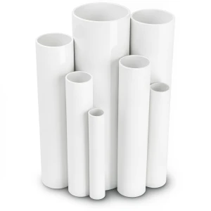 مواسير UPVC ضغط 12 بار قطر خارجي 75.3 مم سمك 4.5 مم أبيض