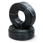 أنابيب HDPE ضغط 6.1 كجم قوة / سم² مقاس 1 إنش سمك 3 مم لون أسود