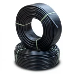 أنابيب HDPE ضغط 9.1 كجم قوة / سم² مقاس ½ إنش سمك 2.7 مم لون أسود