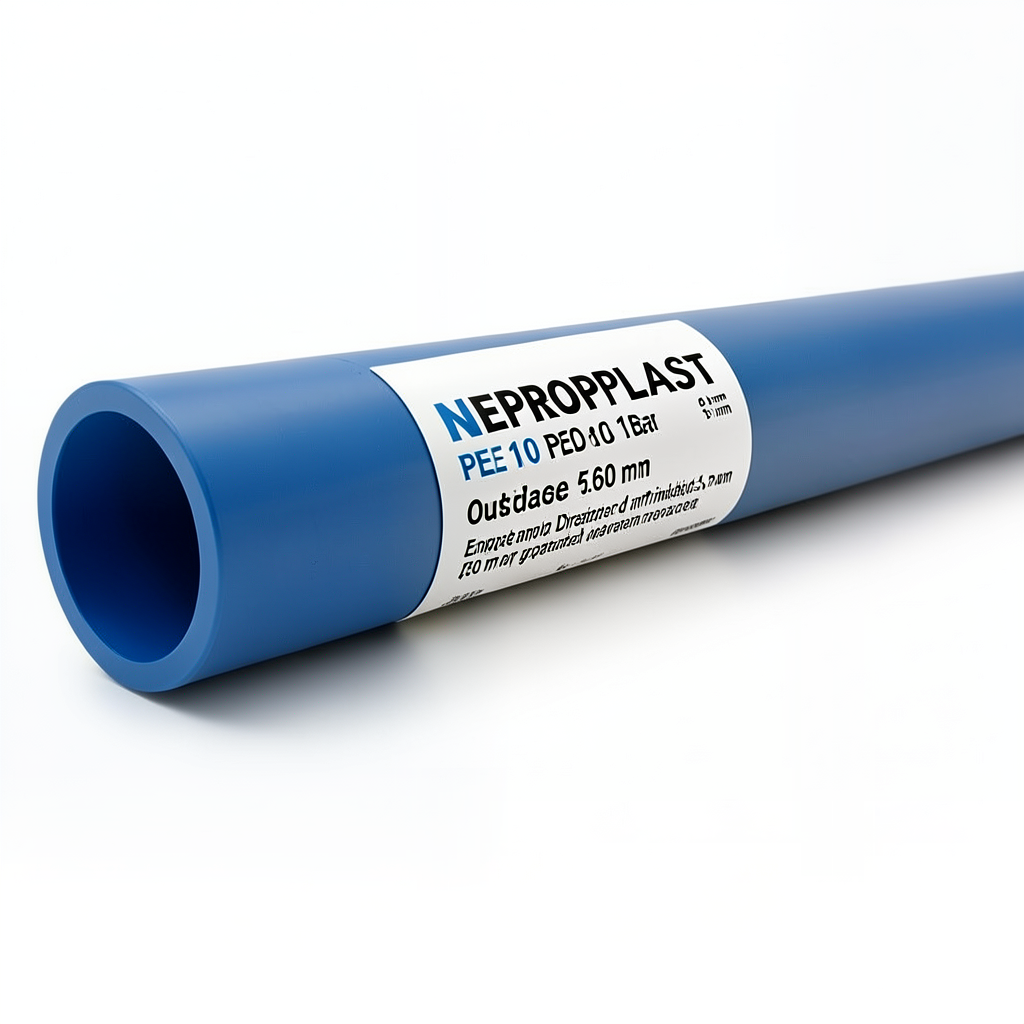 مواسير HDPE نيبروبلاست PE 100 ضغط 6 بار قطر خارجي 160 مم سمك 5.8 مم لون ازرق | نيبروبلاست