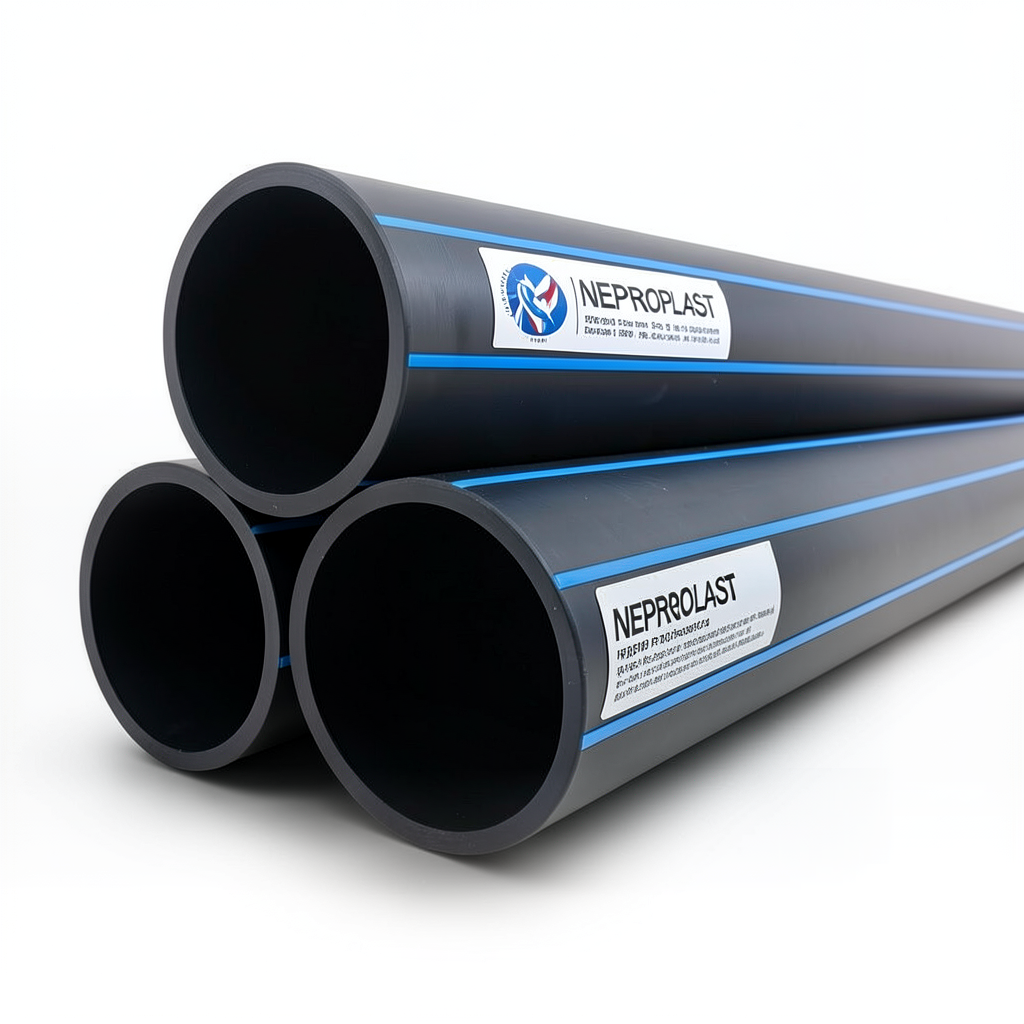 HDPE Pipes PE 100 Pressure 12.5 Bar Outside Diameter 630 mm Thickness 46.3 mm Black | NEPROPLAST