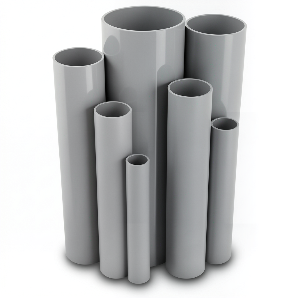 UPVC Pipes Nominal Pressure 10 Bar Outside Diameter 25 mm Thickness 1.5 mm Gray