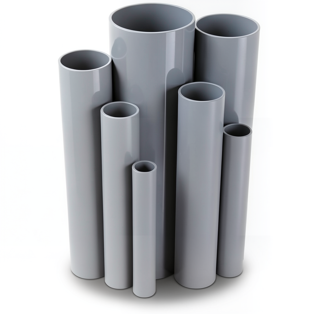 UPVC Pipes Nominal Pressure 10 Bar Outside Diameter 40 mm Thickness 1.9 mm Gray