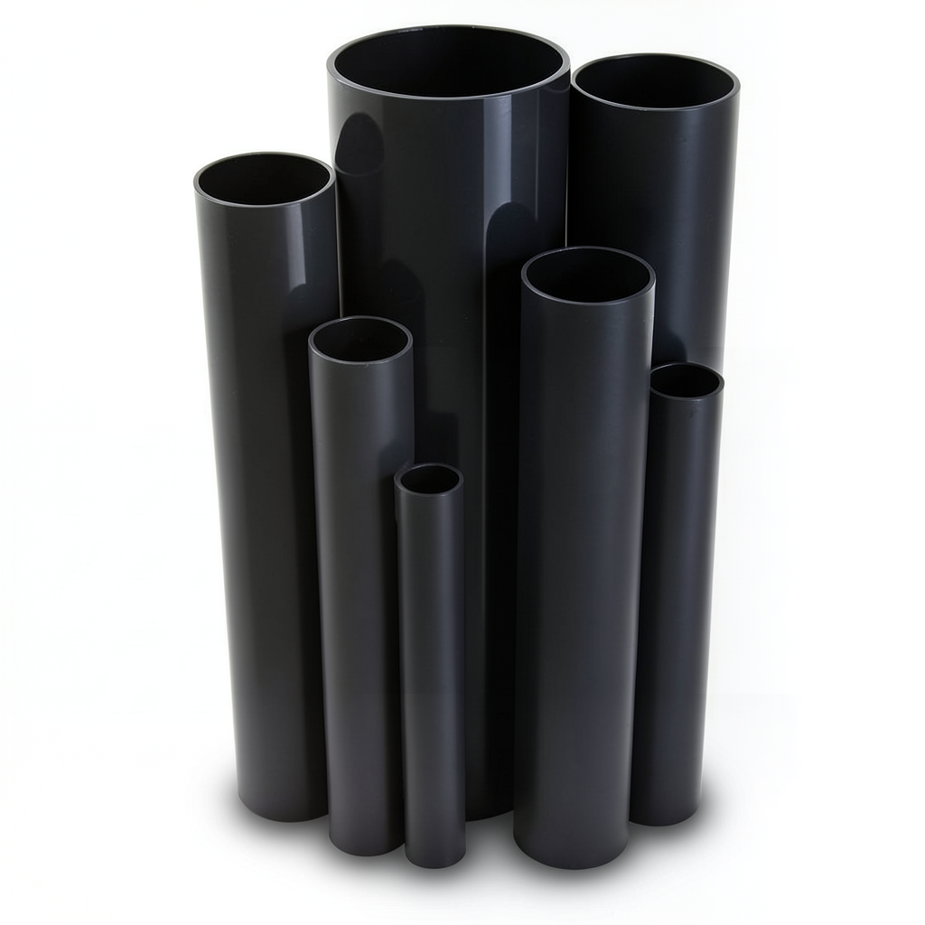 UPVC Pipes Pressure 12 Bar Outside Diameter 75.3 mm Thickness 4.5 mm Black