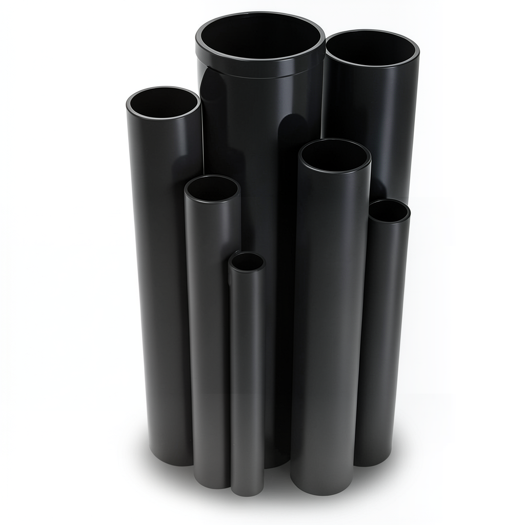 مواسير UPVC ضغط 21 بار قطر خارجي 60.2 مم سمك 5.5 مم لون اسود