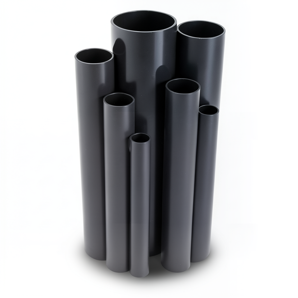 مواسير UPVC ضغط اسمي 6 بار قطر خارجي 40 مم سمك 1.8 مم لون أسود