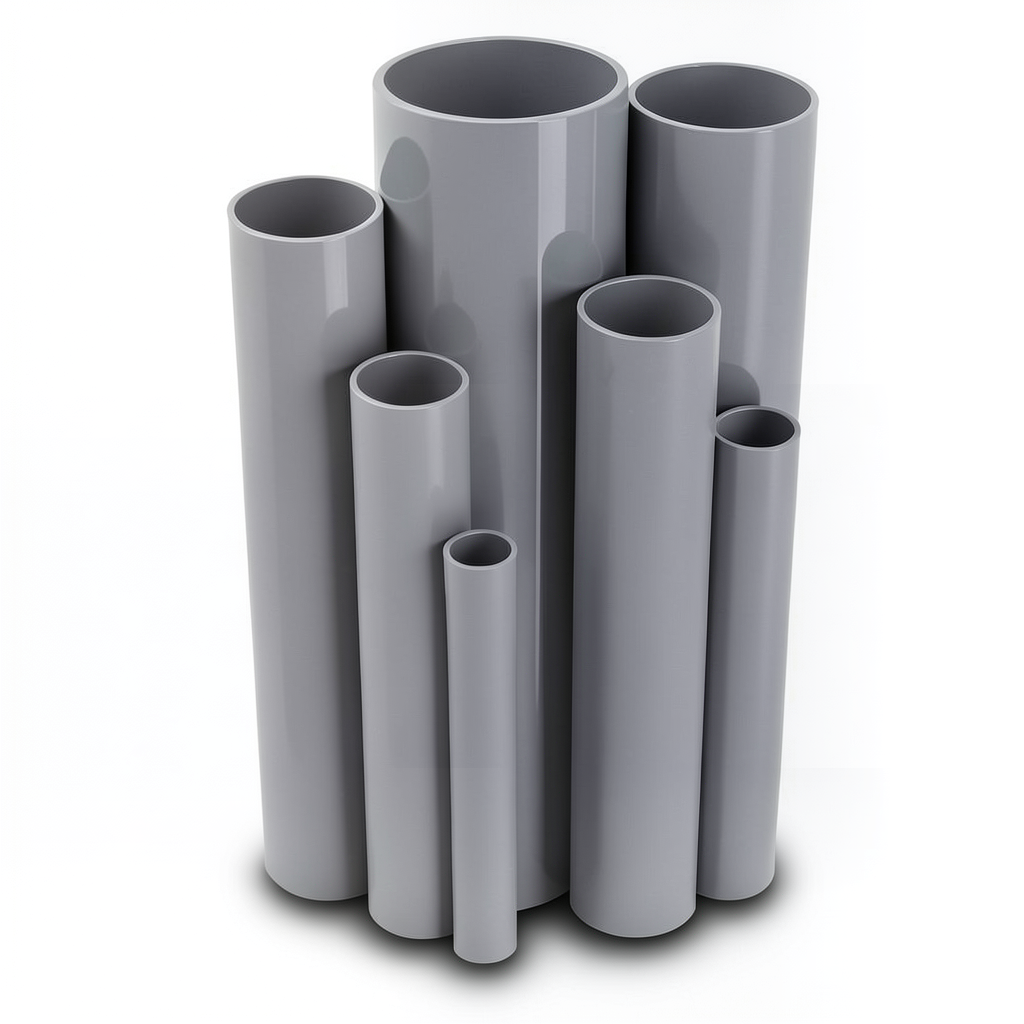 UPVC Pipes Outside Diameter 33.40 mm Thickness 1.52 mm Gray