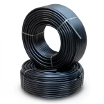 أنابيب HDPE ضغط 9.1 كجم قوة / سم² مقاس 2 إنش سمك 7.6 مم لون أسود