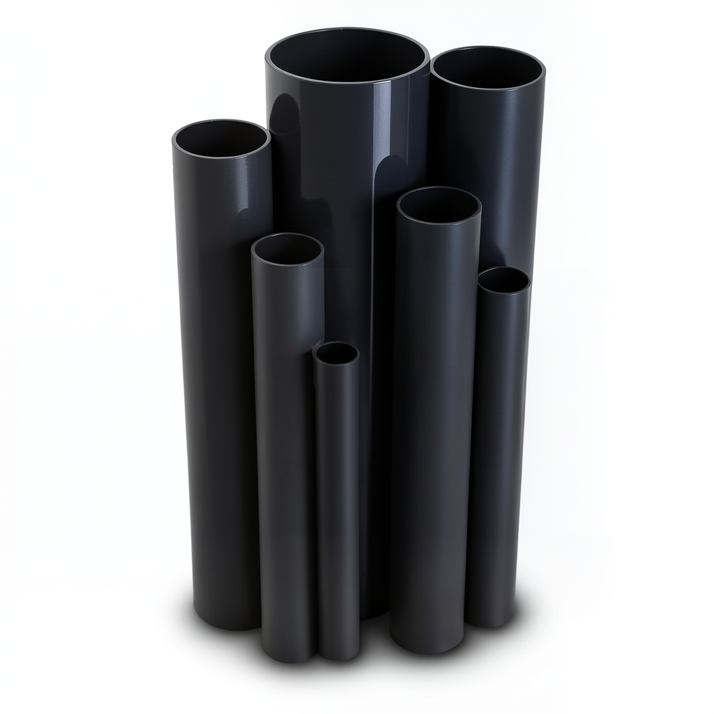 UPVC Pipes Pressure 12 Bar Outside Diameter 75.3 mm Thickness 4.5 mm Black