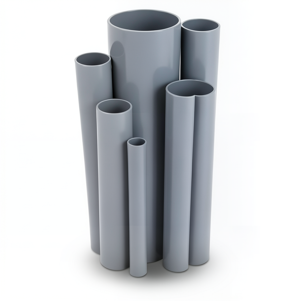 UPVC Pipes Outside Diameter 60.32 mm Thickness 1.96 mm Gray