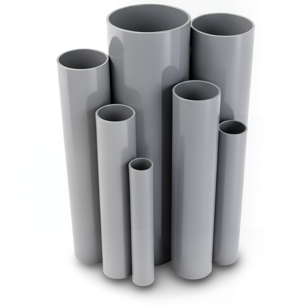 مواسير UPVC قطر خارجي 88.90 مم سمك 3 مم لون رمادي