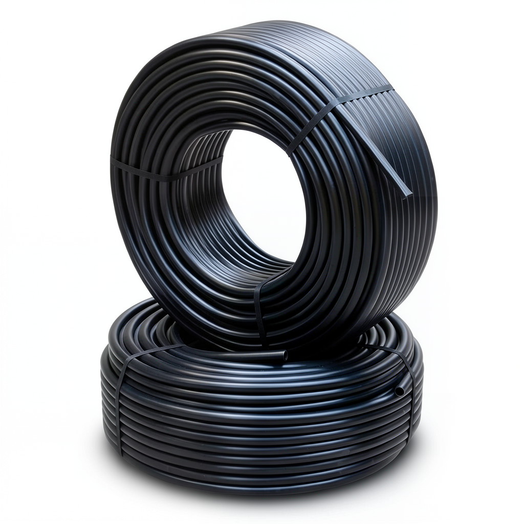 HDPE Pipes ½ Inch Size 3.4 mm Thickness Pressure 12.2 kgf/cm² Black