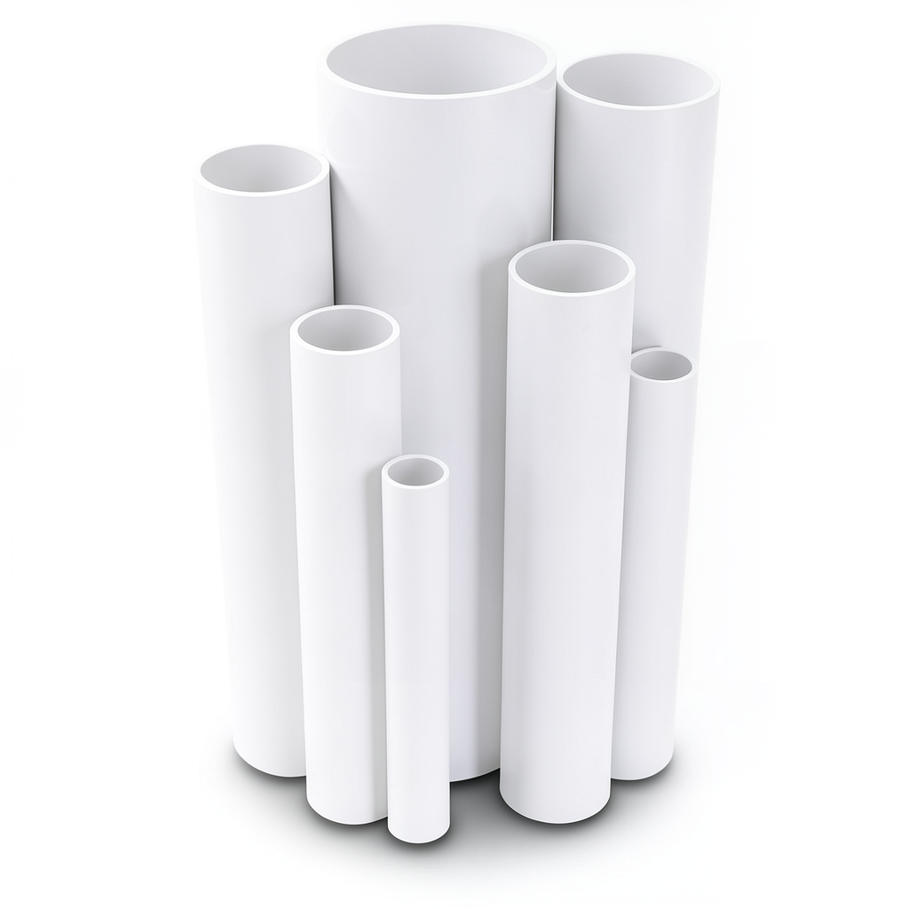 مواسير UPVC ضغط 21 بار قطر خارجي 60.2 مم سمك 5.5 مم لون أبيض