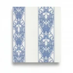 Italian Wallpaper Off White With Blue Color Striped Design, Size 10mx0.70m, Model 15076