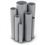 UPVC Pipes Outside Diameter 141.05 mm Thickness 4.85 mm Gray