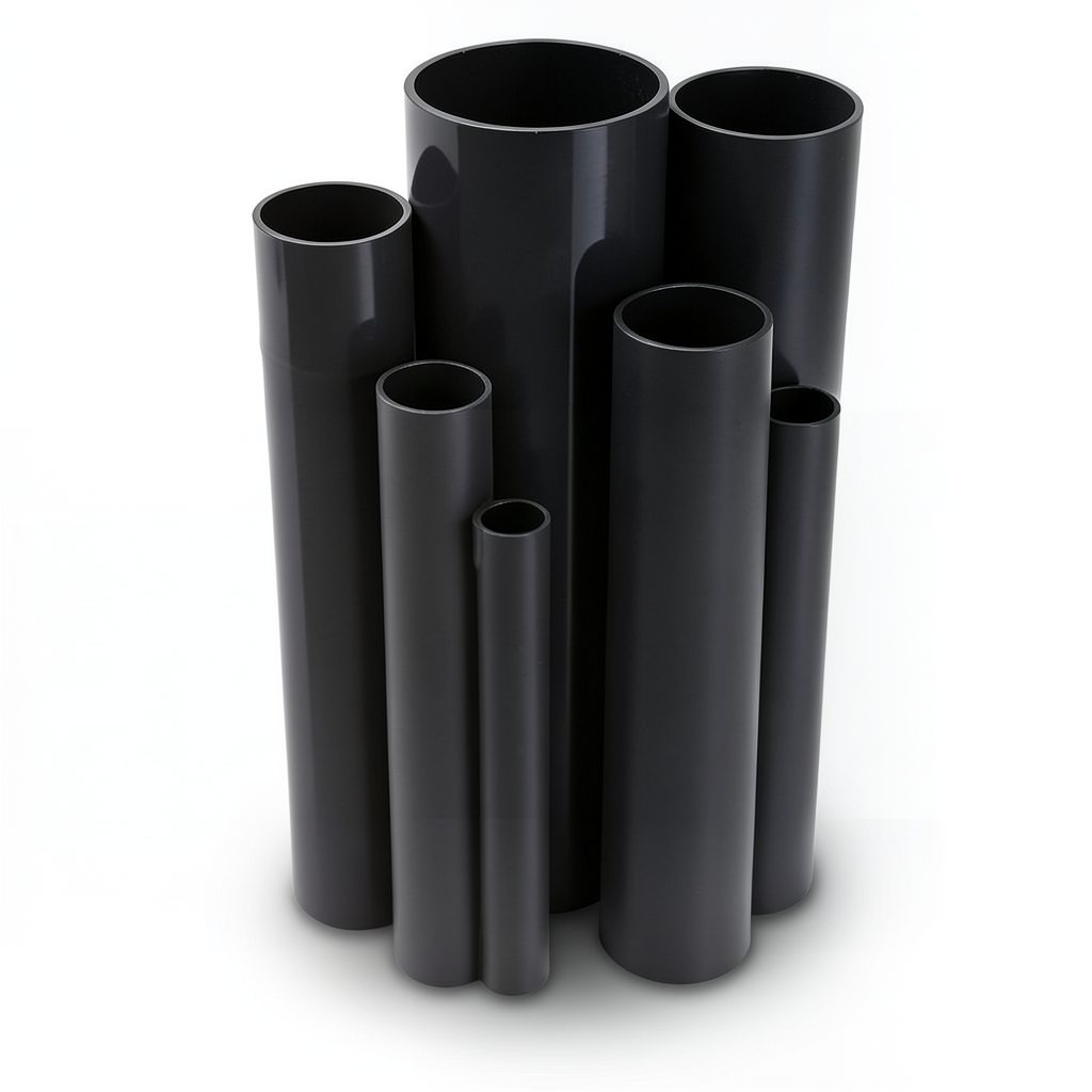 مواسير UPVC ضغط 21 بار قطر خارجي 60.2 مم سمك 5.5 مم لون اسود
