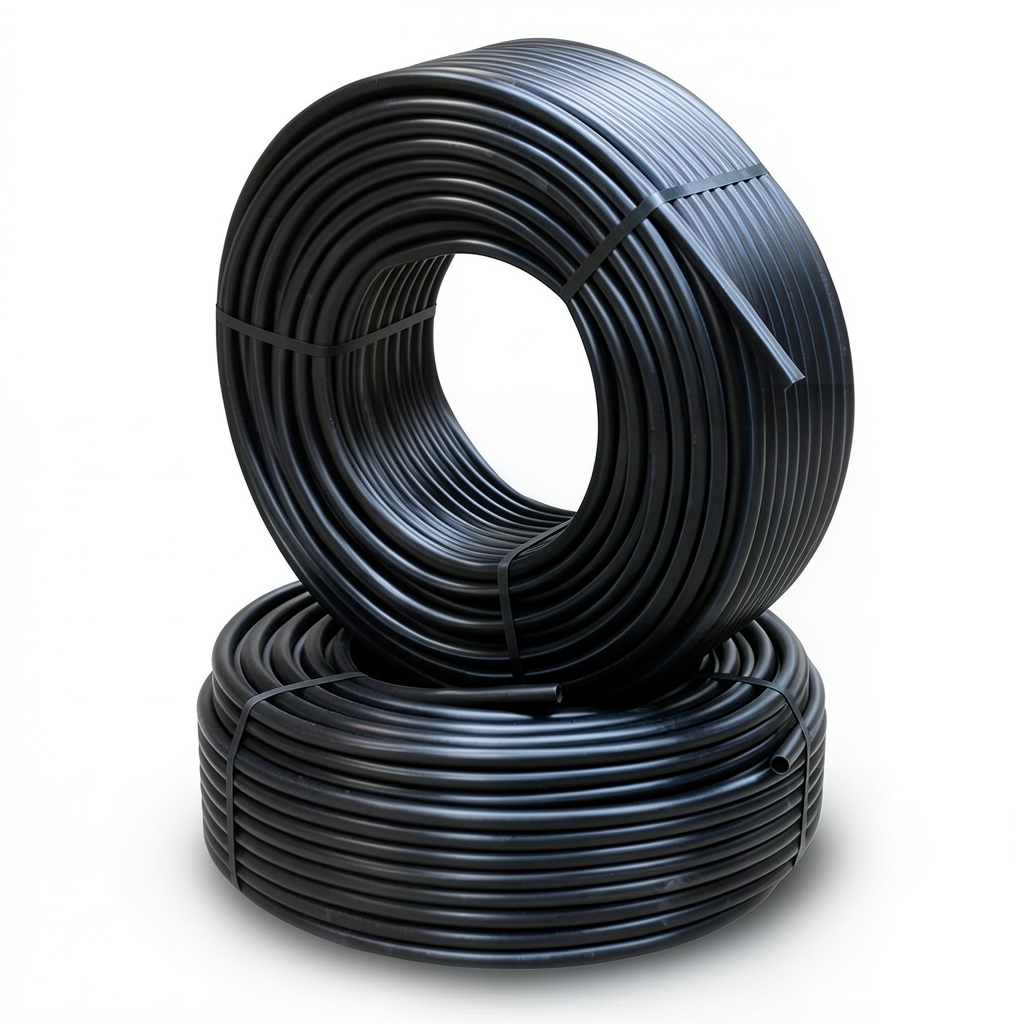 أنابيب HDPE الراجحي ضغط 12.2 كجم قوة / سم² مقاس ½ 1 إنش سمك 7.8 مم لون أسود