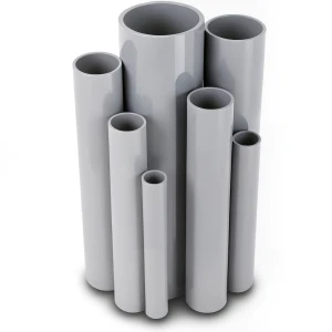 مواسير UPVC ضغط اسمي 21 بار قطر خارجي 60.5 مم سمك 6.3 مم لون رمادي