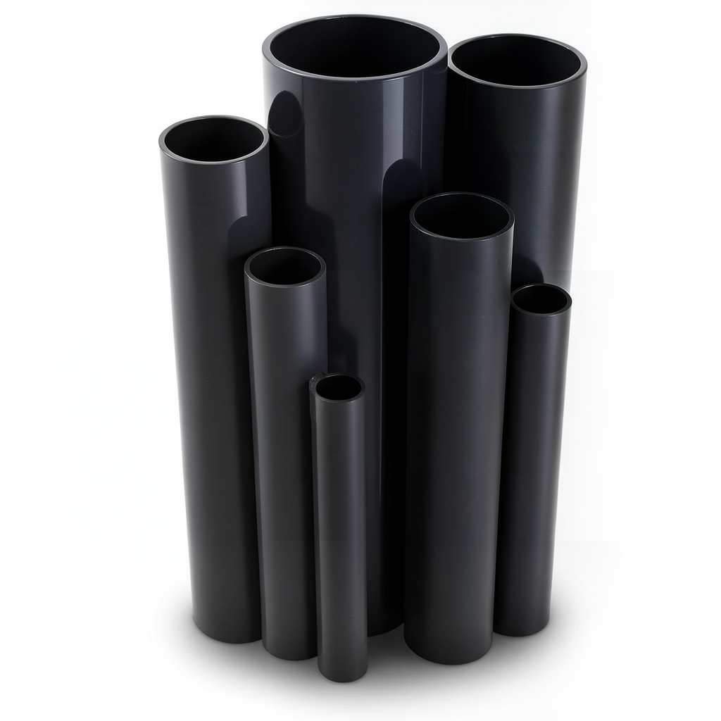 مواسير UPVC ضغط اسمي 25 بار قطر خارجي 48.4 مم سمك 5.9 مم لون اسود