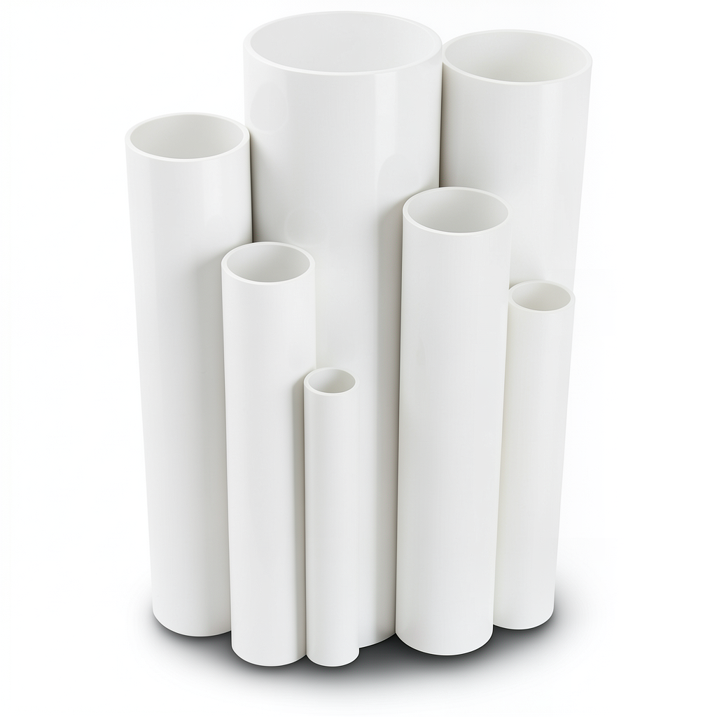 UPVC Pipes 6 Bar Pressure 88.7 mm Diameter 2.9 mm Thickness White