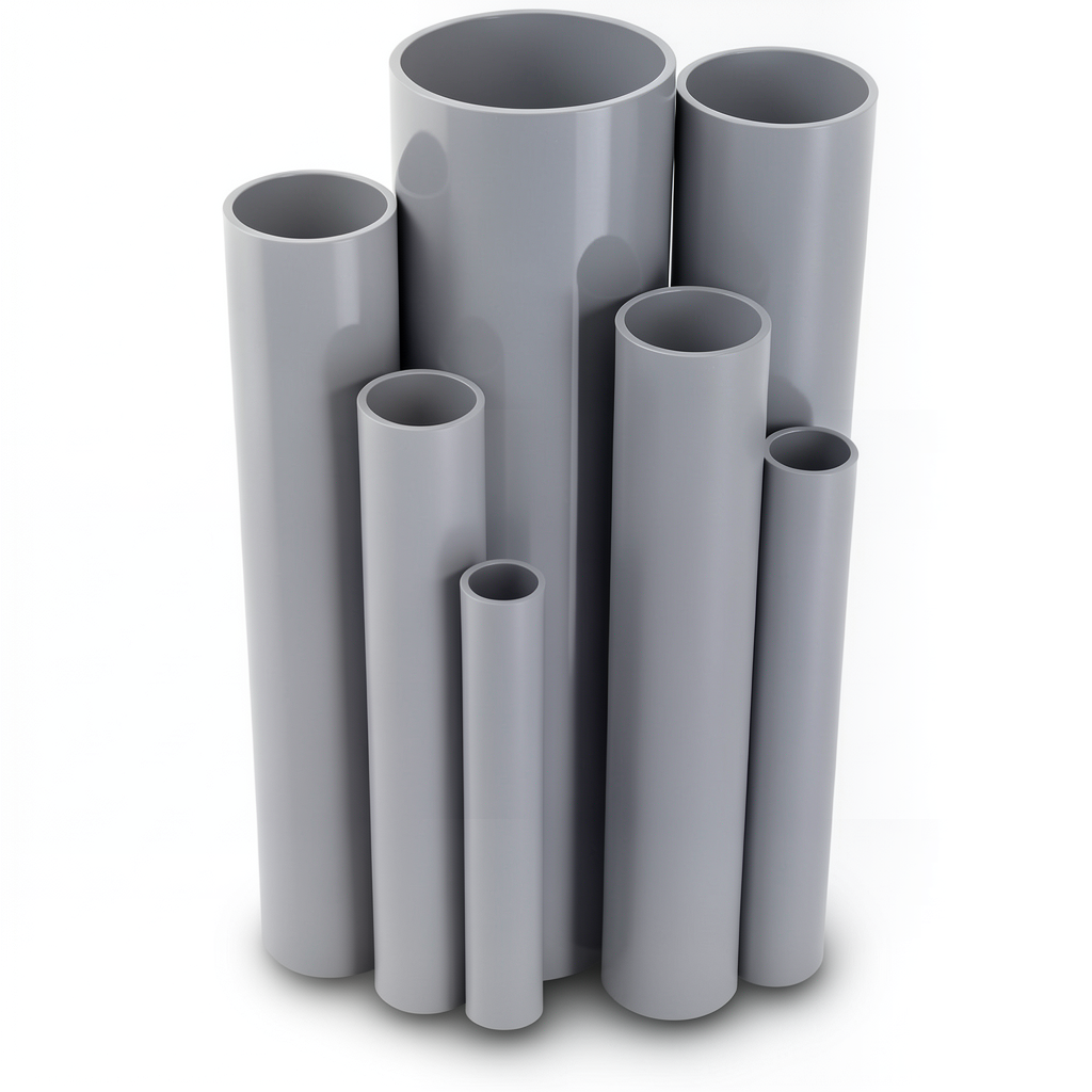 UPVC Pipes Outside Diameter 48.26 mm Thickness 1.52 mm Gray
