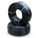 أنابيب HDPE ضغط 12.2 كجم قوة / سم² مقاس 1 إنش سمك 3.7 مم لون أسود