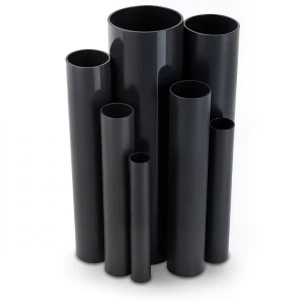 مواسير UPVC ضغط 10 بار قطر خارجي 50 مم سمك 2.4 مم لون أسود