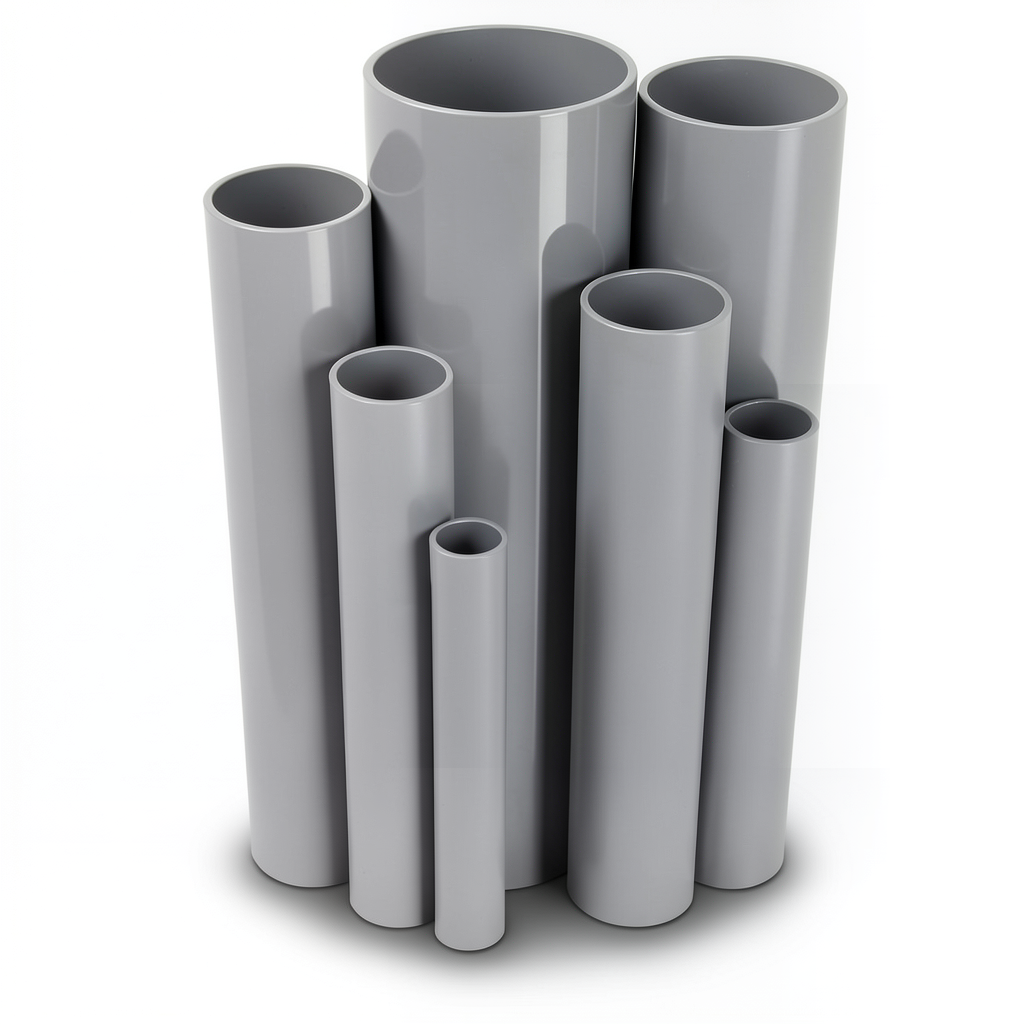 UPVC Pipes Nominal Pressure 10 Bar Outside Diameter 63 mm Thickness 3 mm Gray