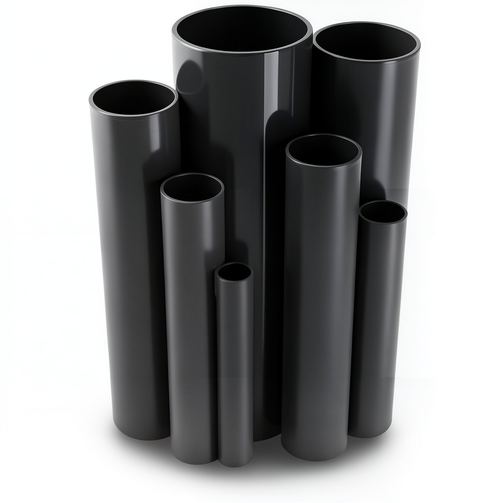 مواسير UPVC ضغط اسمي 10 بار قطر خارجي 63 مم سمك 3 مم لون أسود