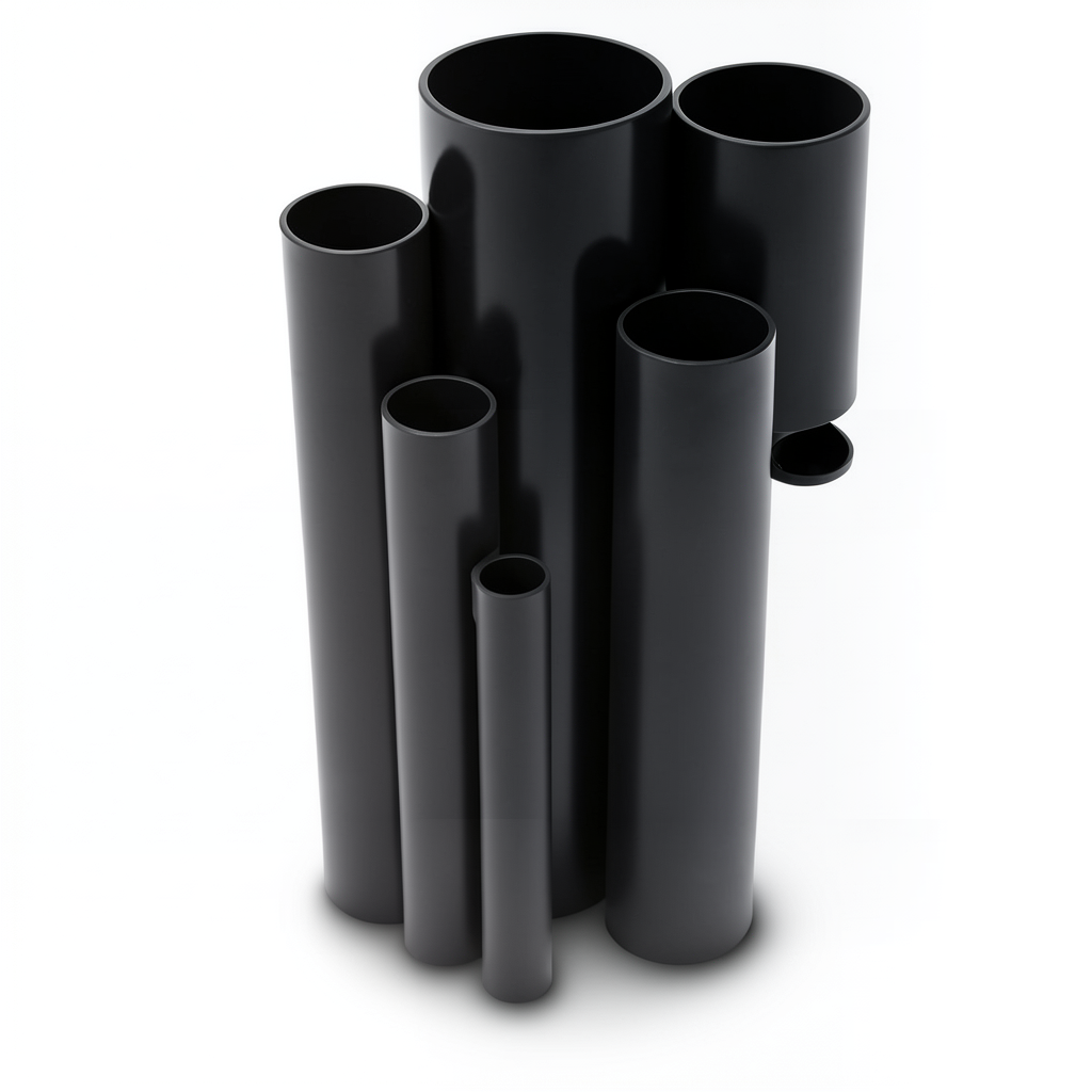 مواسير UPVC ضغط اسمي 6 بار قطر خارجي 40 مم سمك 1.8 مم لون أسود
