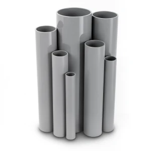مواسير UPVC ضغط 6 بار قطر خارجي 50 مم سمك 1.8 مم لون رمادي