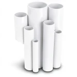 مواسير UPVC ضغط اسمي 25 بار قطر خارجي 48.4 مم سمك 5.9 مم لون أبيض