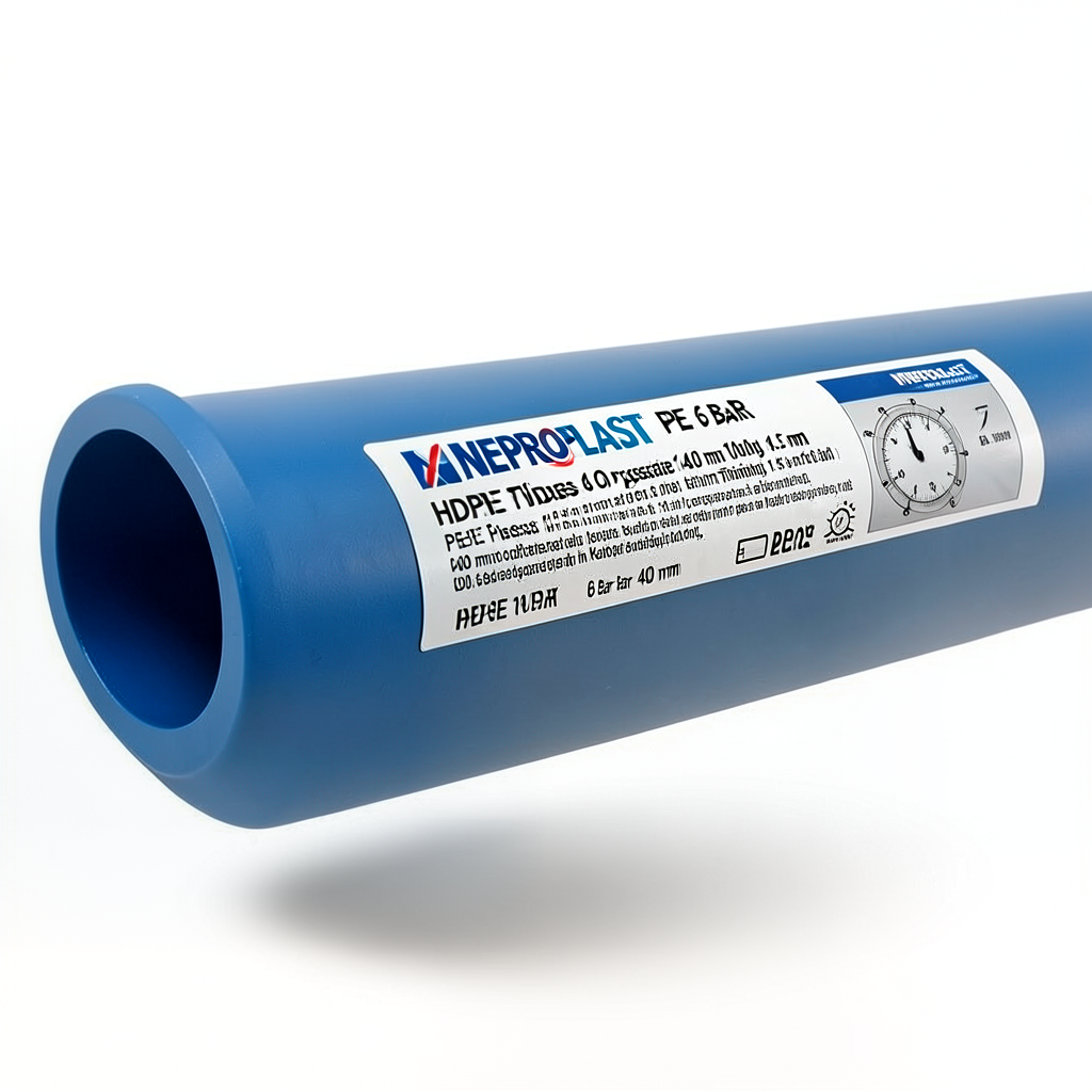 HDPE Pipes PE 100 Pressure 6 Bar Outside Diameter 400 mm Thickness 14.5 mm Blue | NEPROPLAST
