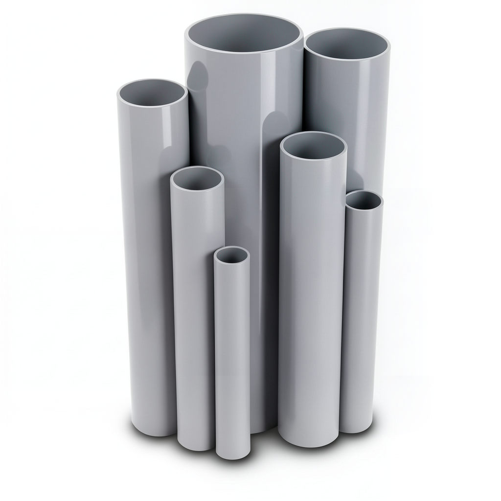 UPVC Pipes 21 Bar Pressure 60.2 mm Diameter 5.5 mm Thickness Gray