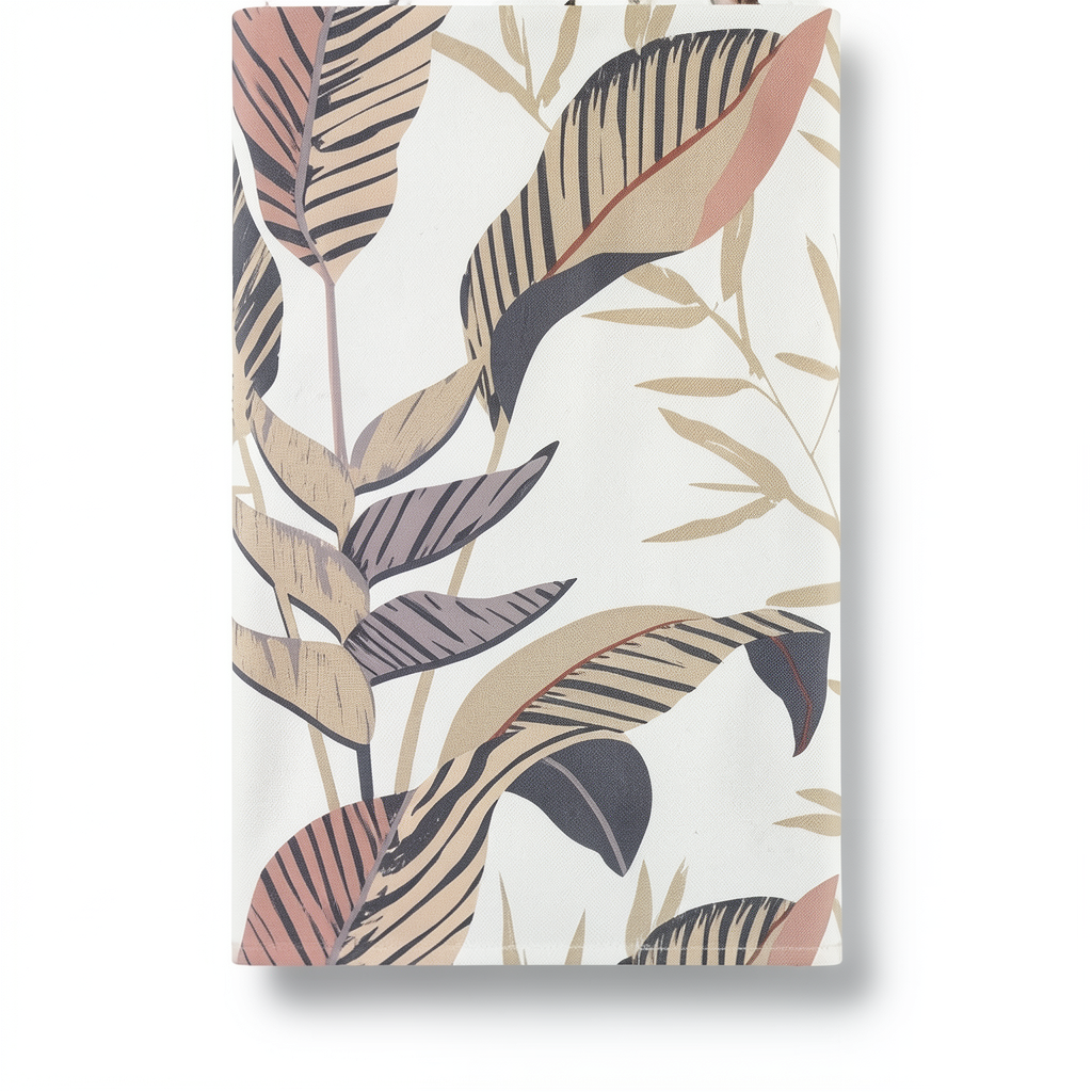 German Wall Covering Leaf-Patterned Design 10×0.53 m Beige Color
