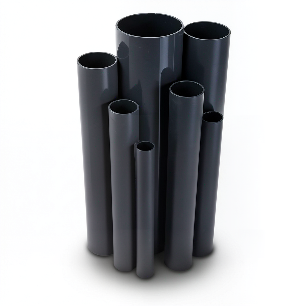 مواسير UPVC ضغط 21 بار قطر خارجي 60.5 مم سمك 6.3 مم لون اسود