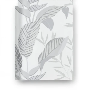 German Wall Covering Leaf-Patterned Design 10×0.53 m, Grey Color