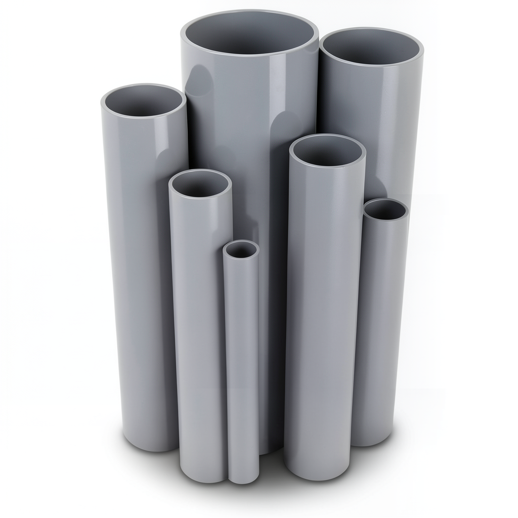 UPVC Pipes Outside Diameter 48.26 mm Thickness 1.52 mm Gray