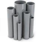 مواسير UPVC قطر خارجي 168.28 مم سمك 5.77 مم لون رمادي