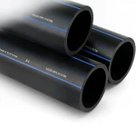 SPS  HDPE Pipe PE 100 Pressure 10 Bar Outside Diameter 140  mm Thickness 8.3 mm Black Color