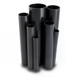 مواسير UPVC ضغط 6 بار قطر خارجي 50 مم سمك 1.8 مم لون أسود