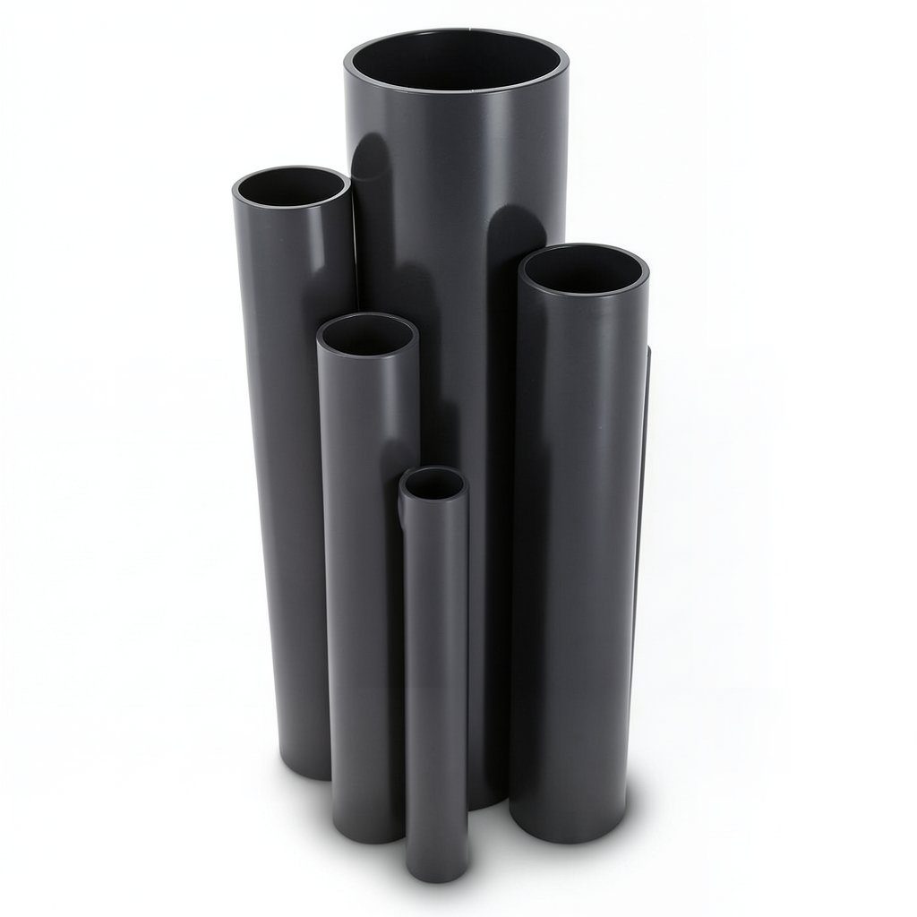 مواسير UPVC ضغط 6 بار قطر خارجي 63 مم سمك 1.9 مم لون أسود