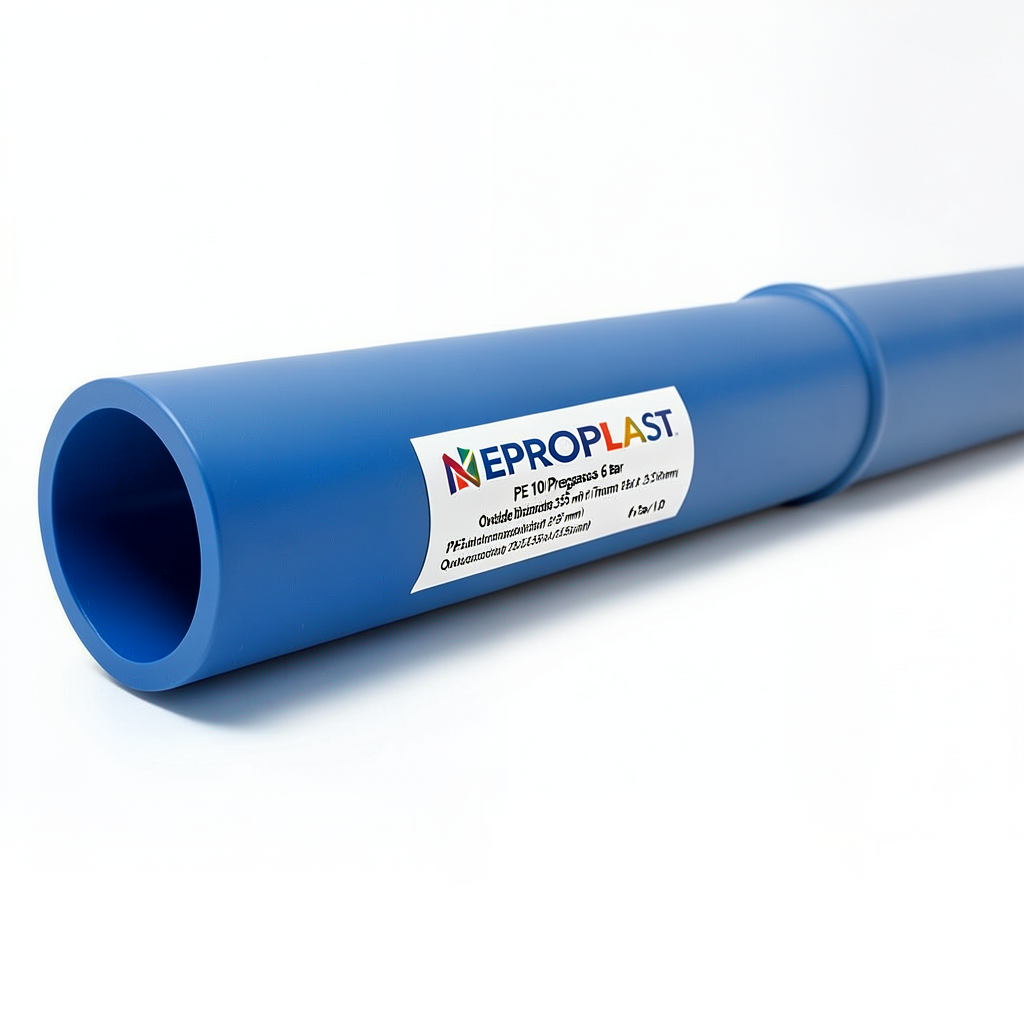 مواسير HDPE نيبروبلاست PE 100 ضغط 6 بار قطر خارجي 355 مم سمك 12.9 مم أزرق | نيبروبلاست