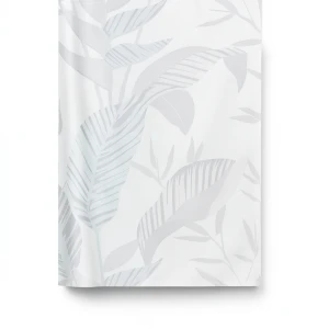 German Wall Covering Leaf-Patterned Design 10×0.53 m Light Grey