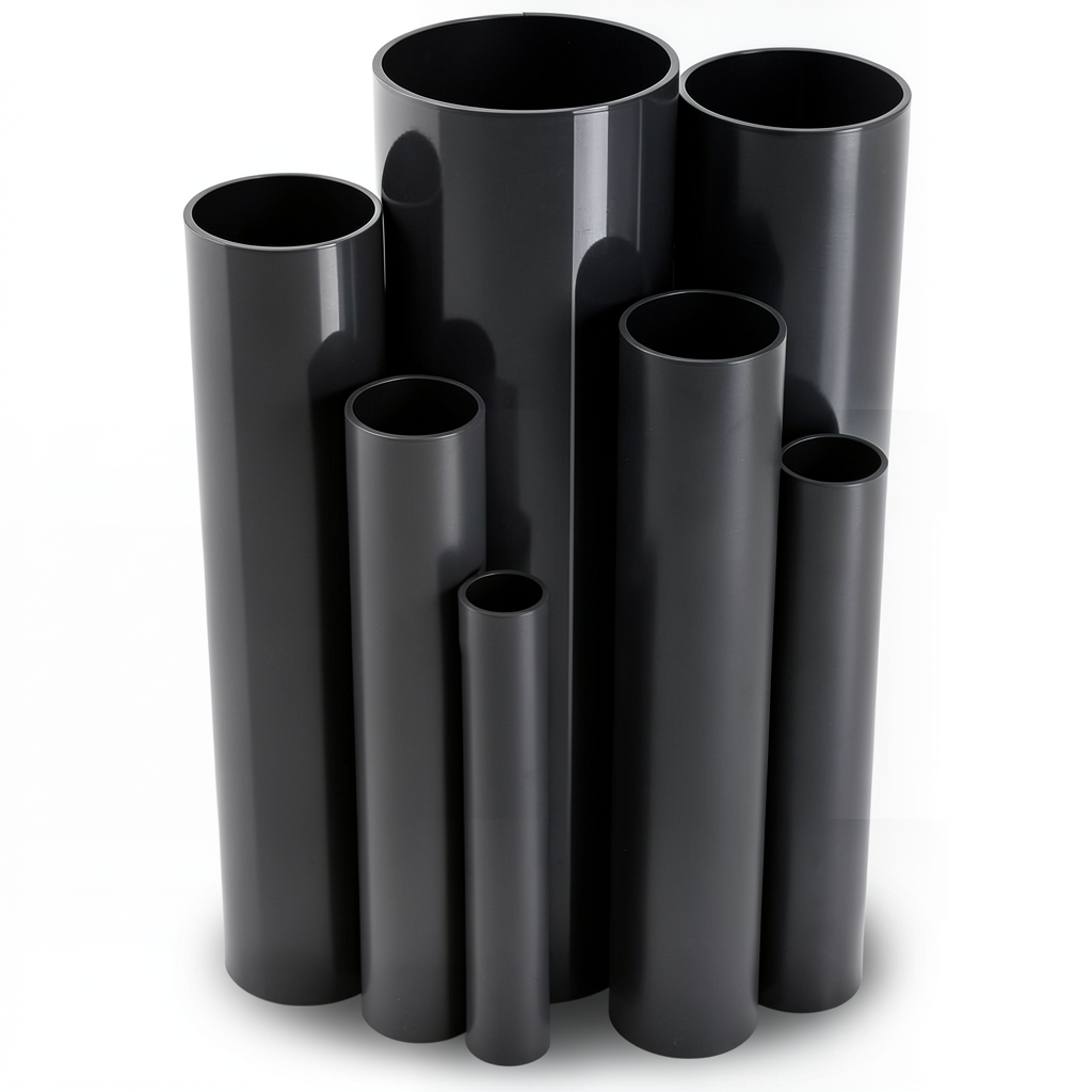 مواسير UPVC ضغط اسمي 16 بار قطر خارجي 32 مم سمك 2.4 مم لون أسود